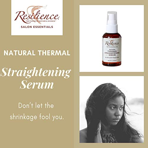RESILIENCE Thermal Straightening Serum with Argan Oil 2oz - Protects Against Heat Damage for Up to 450′ F - Strengthens, Nourishes and Shines