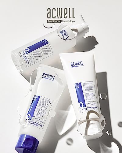 ACWELL pH Balancing Bubble-Free Hydrating Facial Cleansing Gel 5.4 fl.oz. - For Sensitive Skin, Hyaluronic Acid and Licorice Extracts, Non-foaming Cleanser for Skin Moisturization