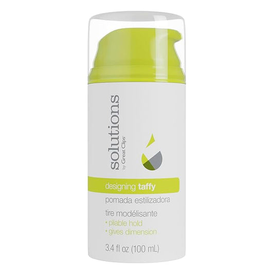 GREAT CLIPS Solutions Designing Taffy 3.4oz | Styling Cream | Pliable Hold with High Shine | Works in Dry or Wet Hair