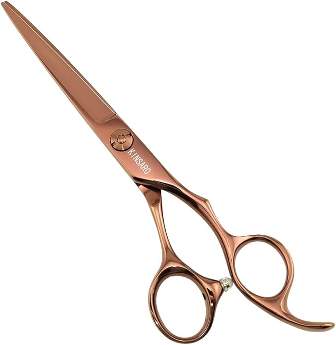 6 Inch Professional Hair Cutting Scissors Hair Cutting Shears 440C Hair Shears Haircut Barber Scissors Convex Edge KINSARO for Hairdresser Barbershop or Home Use