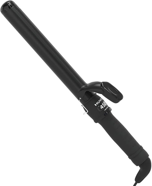 1-1/4 Inch Curling Iron - Ceramic Curling Iron, Fast Heat Function LCD Display 180°F-450°F Adjustable, Long Lasting Beach Waves, Dual Voltage Curler, Heat Resistant, Black