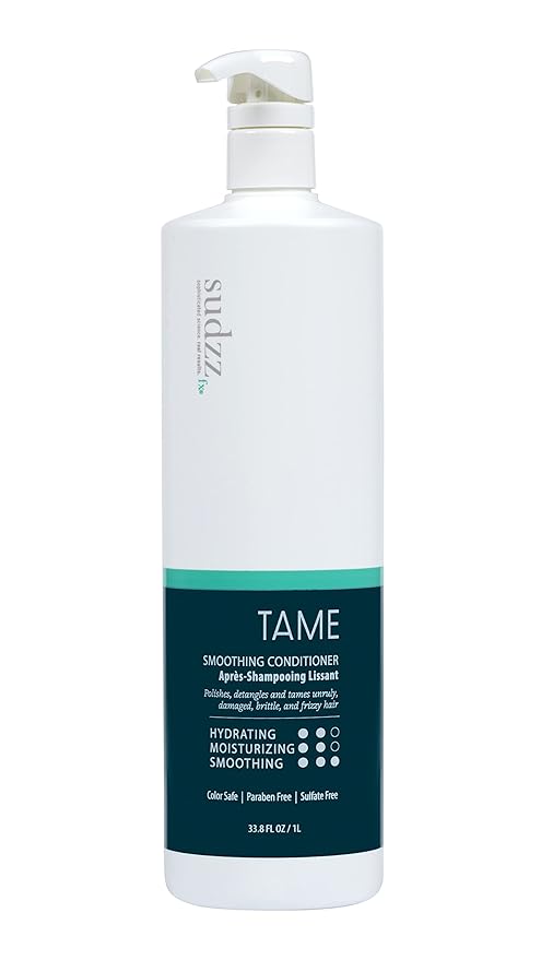 SUDZZFX TAME Smoothing Conditioner – Hydrating & Moisturizing Hair Treatment – Frizz Control, Color Safe, Sulfate-Free, Paraben Free – Conditioner for Dry & Damaged Hair, 33.8 fl oz
