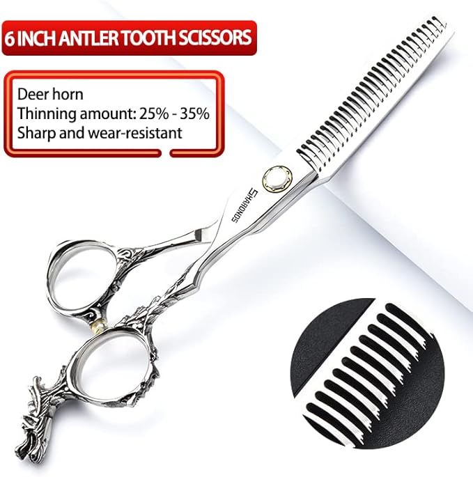 6/7/8/9 inch Professional Hair Cutting Thinning Scissors Barber Shears Hairdressing Salon Set (6-inch 3pc)