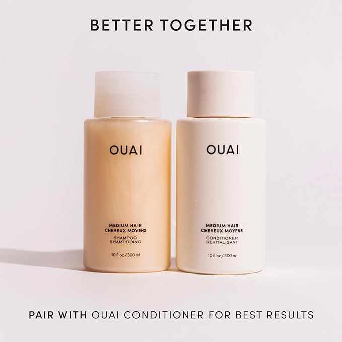 OUAI Medium Shampoo Refill - Hydrating Shampoo with Coconut Oil, Babassu, Kumquat Extract and Keratin - Strengthens, Nourishes and Adds Shine - Paraben, Phthalate and Sulfate Free Hair Care (32 Fl Oz)