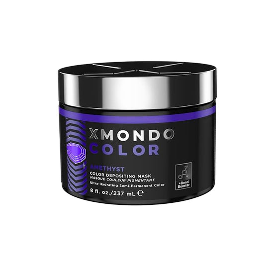XMONDO Color Amethyst Depositing Mask & Semi-Permanent Purple Hair Dye | Infused with Bond Booster Technology & Hyaluronic Acid for Nourishment, Revitalization & Repair, Vegan Formula, 8 Fl Oz 1-Pack