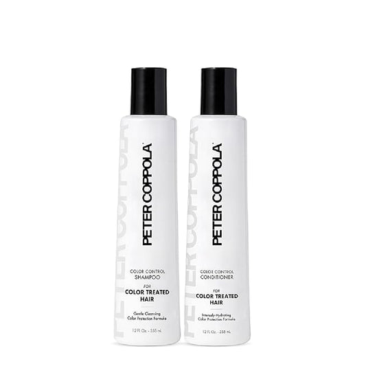 PETER COPPOLA Color Control Sulfate Free Shampoo & Conditioner For Color Treated Hair - Color Safe Keratin Shampoo & Intensely Hydrating Conditioner, 12 Fl Oz Duo