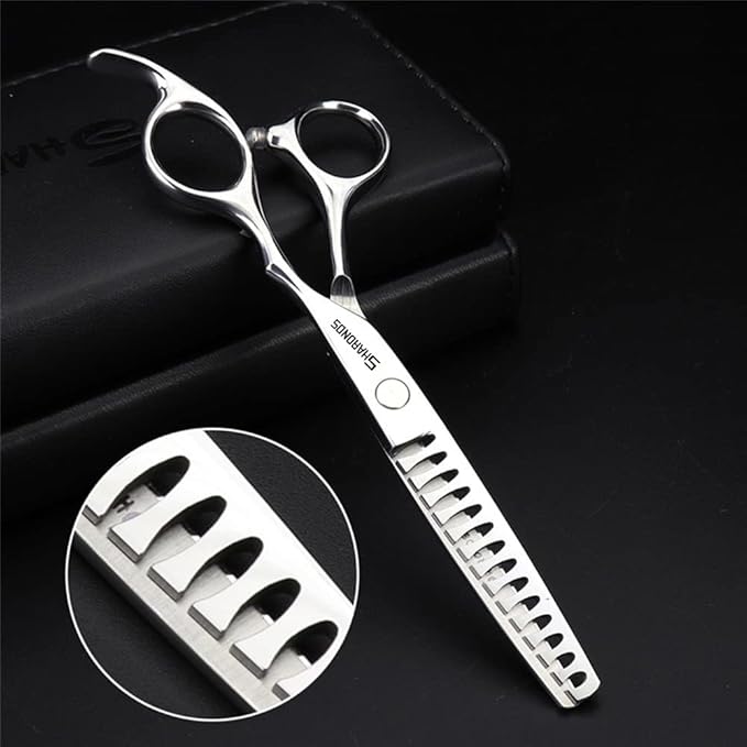 Barber hair scissors, Axemoore professional haircut Cutting Scissors/Shears set- 6", made of Japanese stainless steel, especially (6 in- tooth-D)