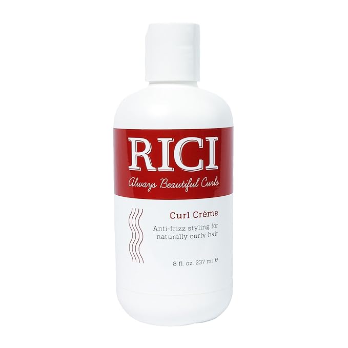 RICI Curl Creme - Anti-Frizz Styling Cream for Naturally Curly Hair (8 fl oz)