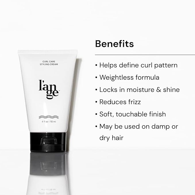 L'ANGE Hair Styling Cream for Curly Hair, Defines and Enhances Curl Pattern, Hydrates , Reduces Frizz, Sulfate, Paraben and Silicone Free, 8 oz