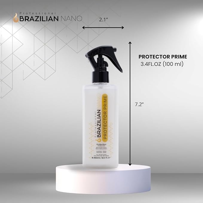 Protector Prime Hair Protection Spray, Hair Protector and Detangler with Shea Butter, Moisturizing Heat Protectant Spray, Anti Frizz Thermal for Damaged Hair, 8.5 Fl Oz