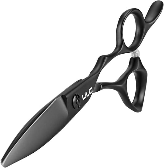 ULG Hair Cutting Scissors – Professional Stainless Steel with Teflon Coating, Ergonomic Offset Handle, Precision Blade for Layers & Detail, Ideal for Barbers Willow Leaf Shears