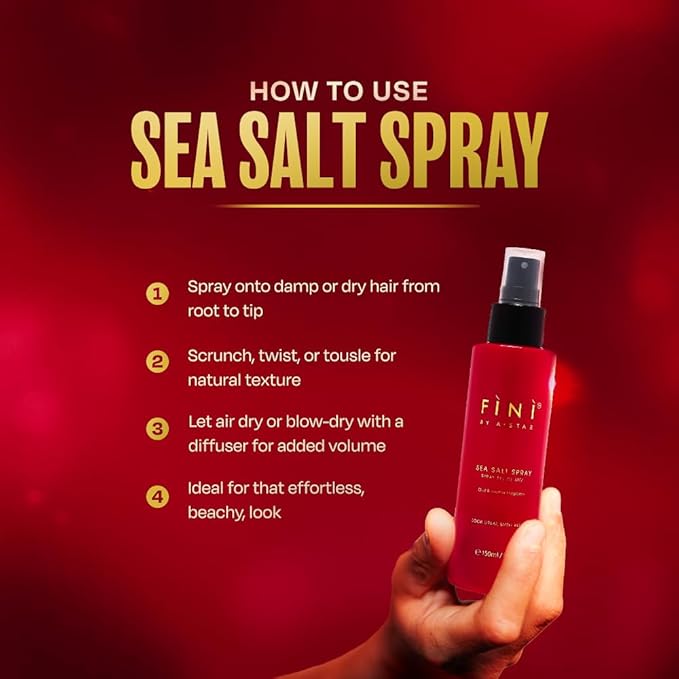 Sea Salt Spray for Men | Texturizing & Volumizing Hair Spray with Oud Fragrance | Natural Matte Finish & Anti-Frizz | Beach Waves Look