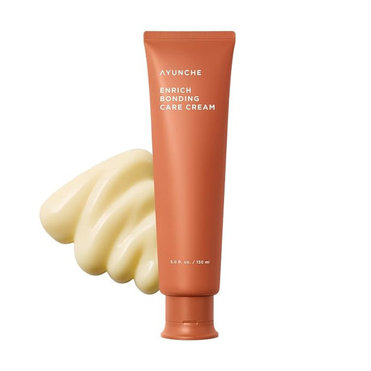 AYUNCHE Enrich Bonding Leave-In Cream 5.0 fl oz – K-Beauty Bond Repair Treatment, 392°F Heat Protection, Split Ends Care, Frizz Control & Hydrating Formula for Soft, Silky, Fine, Dry & Damaged Hair