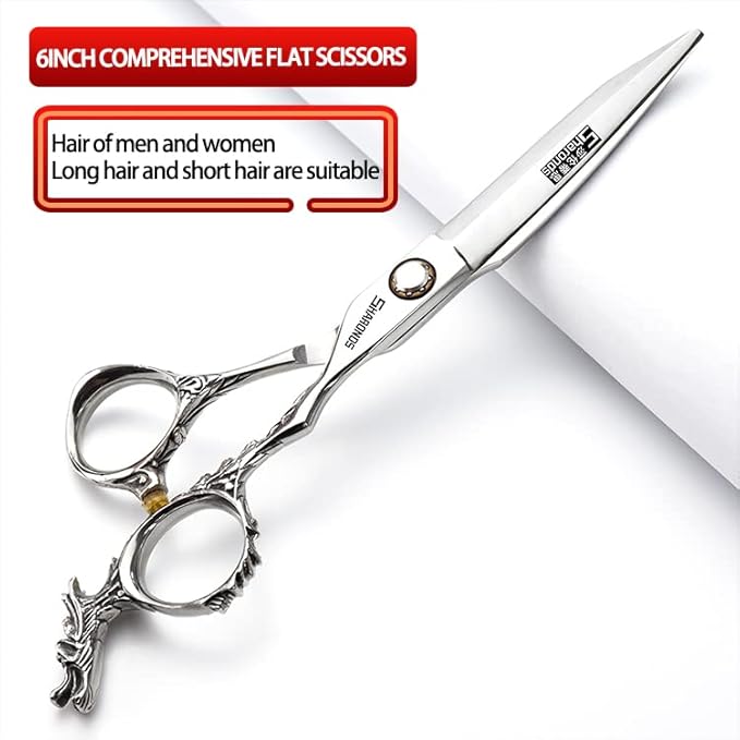 6/7/8/9 inch Professional Hair Cutting Thinning Scissors Barber Shears Hairdressing Salon Set (6-inch 4pc)