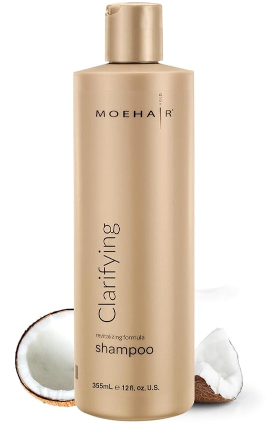 MOEHAIR Clarifying Shampoo | Deep Detox Shampoo | Cleanses Dirt, Dust & Scalp Buildup | Adds Shine | Removes Residues & Improves Scalp Health | Paraben & sulfate-free shampoo (12 Fl. Oz)