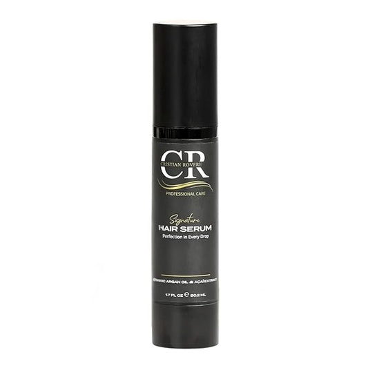 Cristian Rovere - Signature Hair Serum - Organic Argan Oil & Acai Extract - Frizz Control & Shine Serum - Sulfate Free & Paraben Free - Lightweight Hair Oil for Smoothness - 1.7 Fl Oz