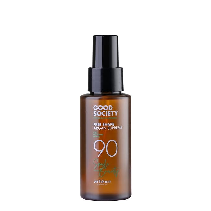 Artègo Good Society Free Shape Argan Supreme Serum (2.55 oz) – Hydrating Argan Hair Oil with Anti-Frizz, Heat Protectant for Soft, Shiny Hair