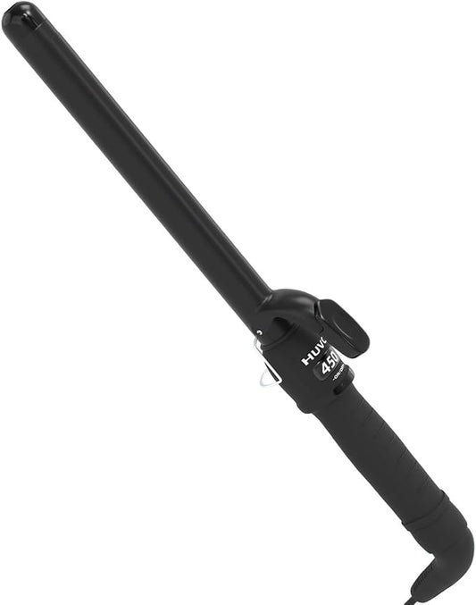 1 Inch Curling Iron - Ceramic Curling Iron, Fast Heat Function LCD Display 180°F-450°F Adjustable, Long Lasting Beach Waves, Dual Voltage Curler, Heat Resistant,Black