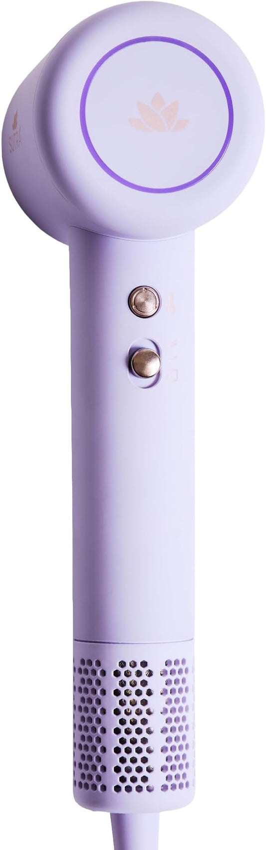 SUTRA Ultra Violet Blow Dryer - Lightweight Hair Dryer with Negative Ionic Technology, 2 Speed & 3 Heat Settings, Cool Shot, Diffuser & Concentrator, Fast Drying, Glossy Finish