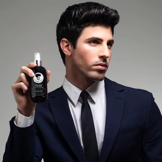 Avenue Man Hair Spray for Men - Premium Mens Hairspray Extra Hold - Frizz Control, Humidity Resistant & Paraben-Free Extra Strong Hold Hairspray for Men - Non-Aerosol Formula - All Hair Types (8.5 oz)