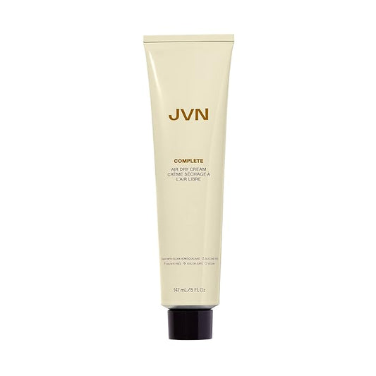 JVN No Heat Complete Air Dry Cream, 5 Fl Oz, Hair Smoothing Cream Enhances Your Natural Texture, Curl Cream and Wavy Hair Products, Silicone Free