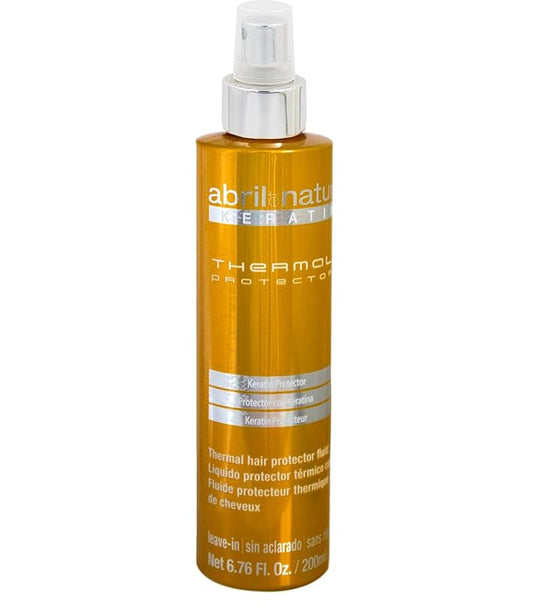 abril et nature - Keratin Repair Thermal Protector - All Hair Types - Protects Hair from Straighteners and Hair Dryers - With Keratin - Hydrated and Soft Hair - 200 ml