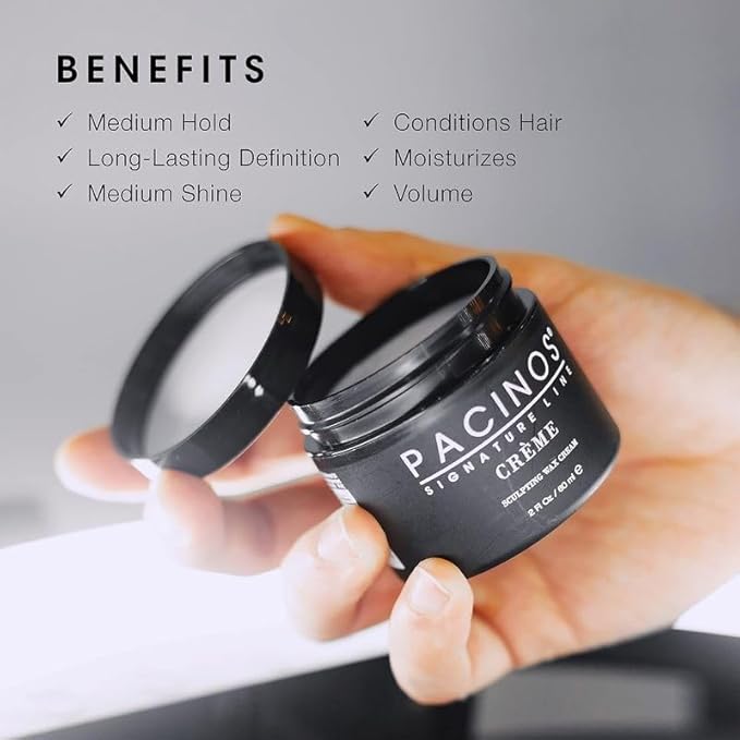 Pacinos Creme Hair Sculpting Wax Cream - Water Soluble Medium Shine Styling Cream