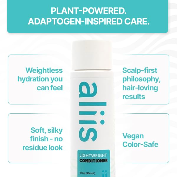 ALIIS Lightweight Conditioner – Moisture-Rich, pH-Balanced Daily Conditioner for All Hair Types | Detangles, Softens & Smooths Without Buildup | Color-Safe, Vegan, Sulfate-Free | 8 oz