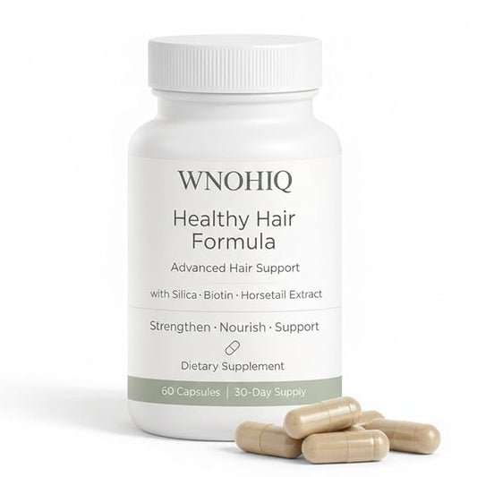 Healthy Hair Formula, Hair Growth Supplement for Women with Silica, Horsetail Extract & Vitamins, Supports Hair Strength, Thickness & Shine, Non-GMO & Gluten Free, 60 Capsules- 30 Day Supply