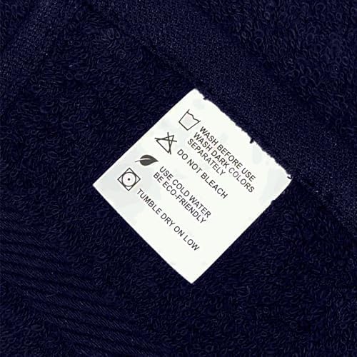 60 Pack Luxury Salon Towels, 100% Ringspun Cotton Comfort, Not Bleach Proof Highly Absorbent Barber Towels (27 x 16) Hair Towel Wrap for Women, Hand, Gym, Beauty, Spa & Home Hair Care – Navy Blue