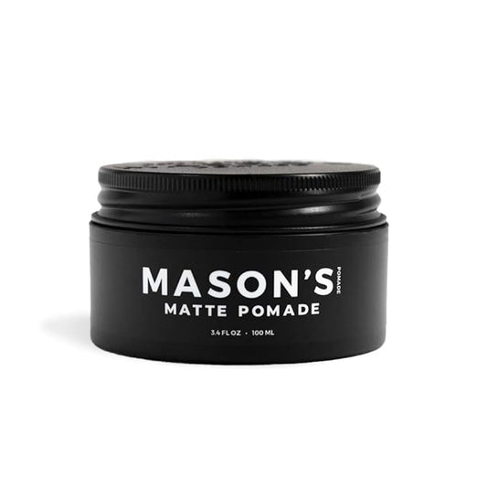 Mason’s Matte Pomade – Hair Wax for Men with Medium to Strong Hold & Natural Finish - Aloe & Biotin-Infused Hair Pomade for Textured, Sleek Styles - Barbershop-Quality Styling Cream - 3.4 oz