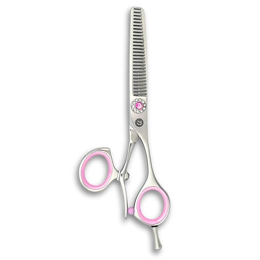 Saki Sakura Swivel Hairdressing Thinning Shears/Scissors - Professional Haircutting - Perfect for Wet or Dry Hair - 440C Stainless Steel (5.5, Steel)