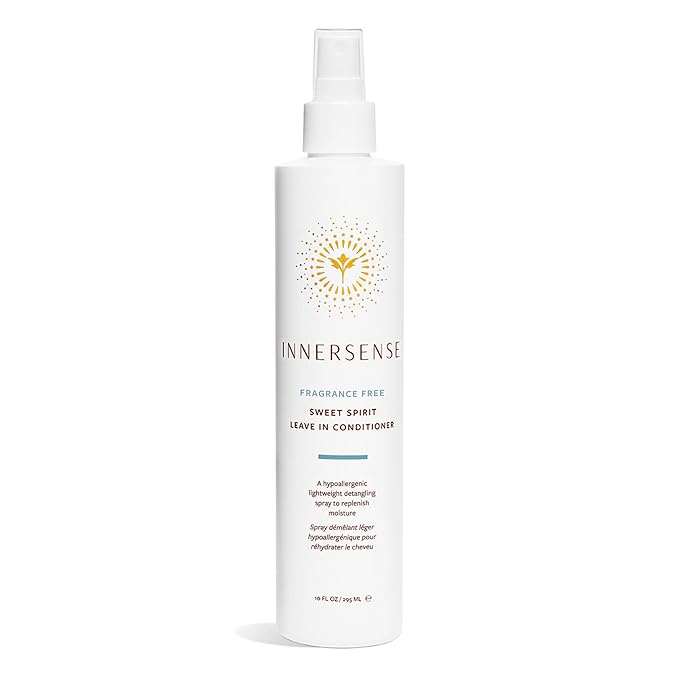 INNERSENSE Organic Beauty - Fragrance-Free Sweet Spirit Leave-In Conditioner | Detangling, Hydrating, Smoothing | Non-Toxic, Cruelty-Free, Clean Haircare (10 fl oz)