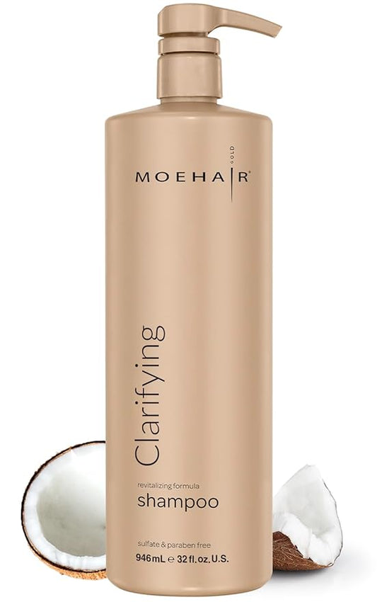 MOEHAIR Clarifying Shampoo | Deep Detox Shampoo | Cleanses Dirt, Dust & Scalp Buildup | Adds Shine | Removes Residues & Improves Scalp Health | Paraben & sulfate-free shampoo (32 Fl. Oz)