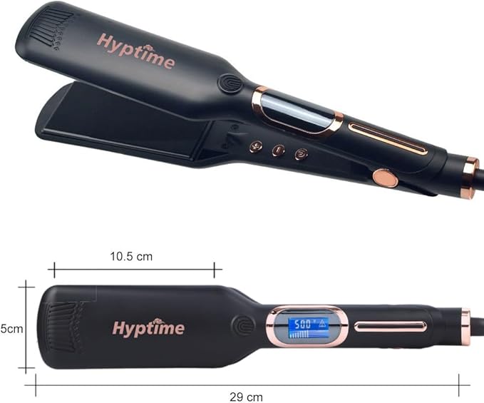 Wide Flat Iron Titanium Straightener Digital Display to Accurately Control Temperature, 2 Inch for Thick & Curly Hairs Professional, Dual Voltage 500°F Fast Heating for Black Hair Friendly