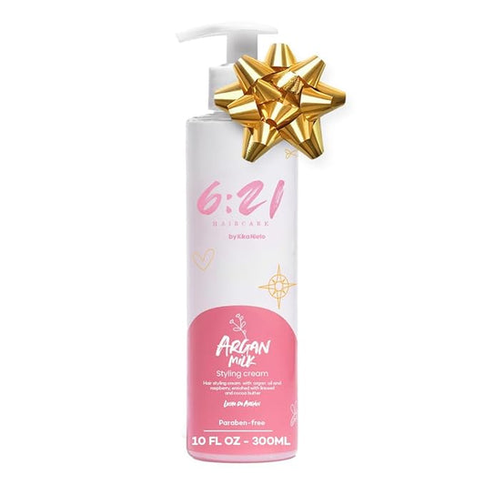 621 by Kika Nieto Argan Milk Leave-In Conditioner, Repairing Formula & Detangling Treatment for Frizz & Dry Hair, Heat Protectant, Color Safe, 10 oz