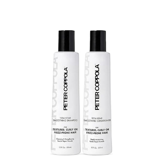 PETER COPPOLA Total Repair Shampoo & Conditioner Duo, Color-safe, Sodium Chloride-free Sulfate-free Shampoo For Color Treated Hair And Smoothing Conditioner – Keratin Treatment Aftercare (12 Fl Oz)
