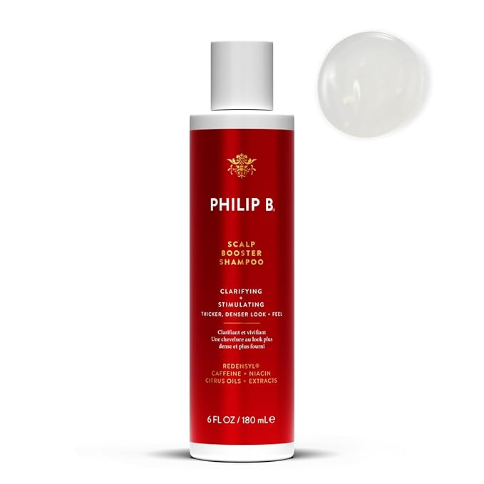PHILIP B Scalp Booster Shampoo, 6 fl. oz. (180 ml) - Clarifying Shampoo Stimulates Scalp for Thicker, Denser Looking Hair