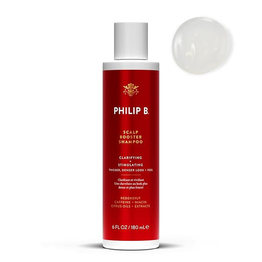 PHILIP B Scalp Booster Shampoo, 6 fl. oz. (180 ml) - Clarifying Shampoo Stimulates Scalp for Thicker, Denser Looking Hair