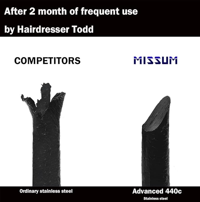 Thinning Shears for Hair Cutting, 6.5 Inch Professional 30+90 Bionic Teeth Texturizing Scissors with Japanese 440C Steel & Ergonomic Handle for Barber Salon Home Use