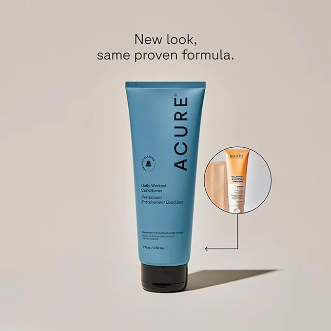 Acure Daily Workout Watermelon Shampoo & Conditioner - Lightweight Hydrating & Clarifying Shampoo and Conditioner for Women & Men w/Oily, Damaged Hair & Dry Scalp, Color Safe, Sulfate Free - 8 fl oz