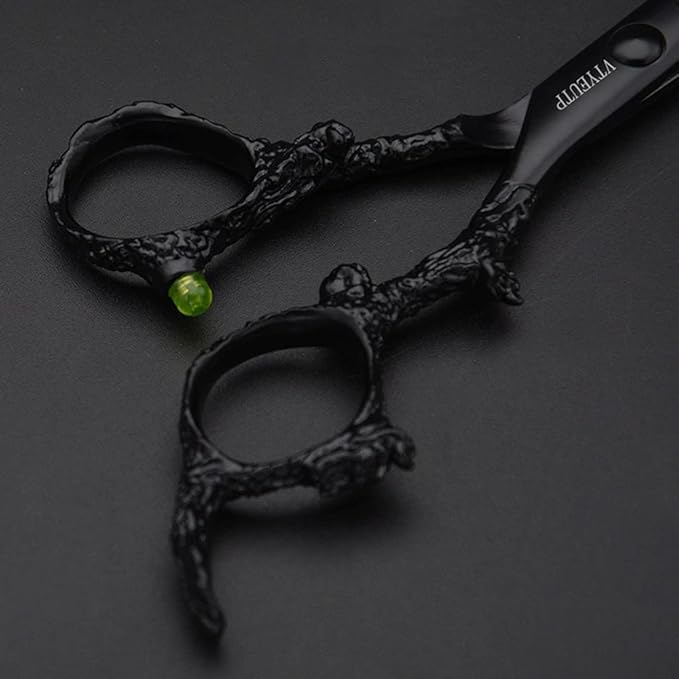 6.0 inch Hair Cutting Scissors Professional Black Dragon Handle 440C Salon Hair Cutting Shears - Hairdressing Cutting Shears- Perfect for Barber and Home Use 1PC