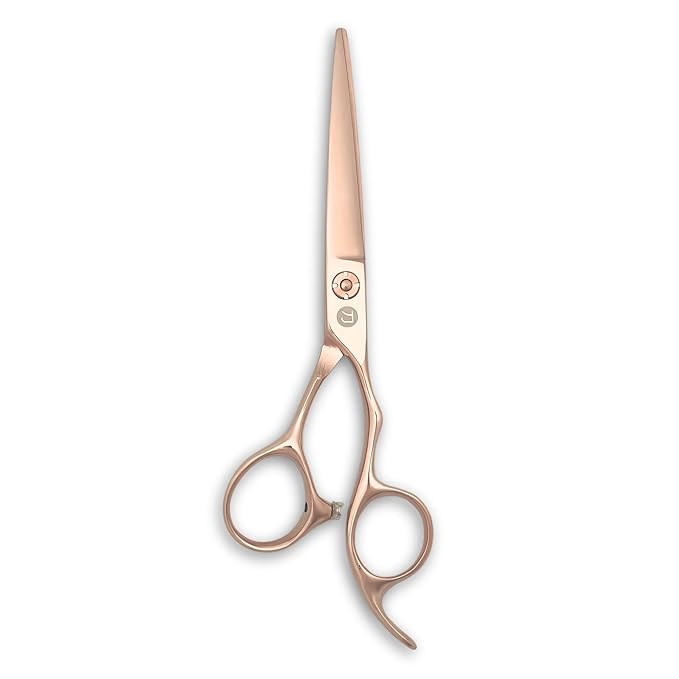 Saki Shears 5.5" Natsukashii Rose Gold Hair Cutting Scissors - Titanium Gold Polished Finish - Sharp Cutting Blades Crafted From Japanese Steel