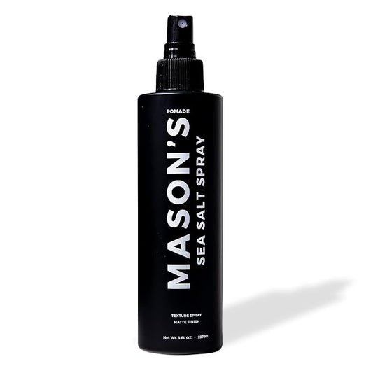 Mason’s Pomade Sea Salt Spray for Men and Women - Texturizing Hair Spray with Aloe & Argan Oil - Lightweight, Non-Sticky for Beach Waves, Volume & Texture - Mountain Rain Scent Hair Care - 8 oz