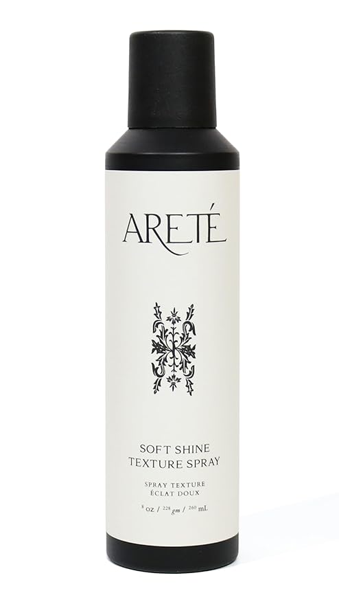 ARETÉ Soft Shine Texture Spray + Hair Spray for Women, Barbary Fig & Zeolite Mineral Clay, Adds Volume, Smooths Frizz, Locks in Shine, Soothes Scalp, Made in USA, 8oz