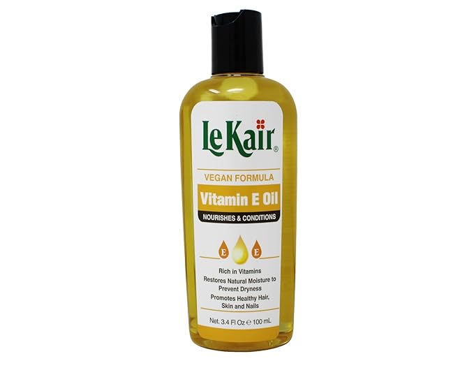 Vegan Formula Vitamin E Oil – Moisturizing and Nourishing Oil for Hair, Skin and Nails, Promotes Healthy Shine and Softness, 3.4 fl oz