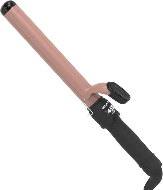 1-1/4 Inch Curling Iron - Ceramic Curling Iron, Fast Heat Function LCD Display 180°F-450°F Adjustable, Long Lasting Beach Waves, Dual Voltage Curler, Heat Resistant, Rose Gold