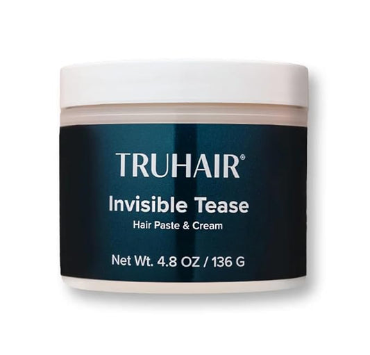 Truhair Invisible Tease Styling Cream and Paste | Men’s & Women’s Hair Styling Cream for Shaping, Texturizing, and Hold | Lightweight & Non-Greasy Hair cream - (4.8 OZ - Supersize)