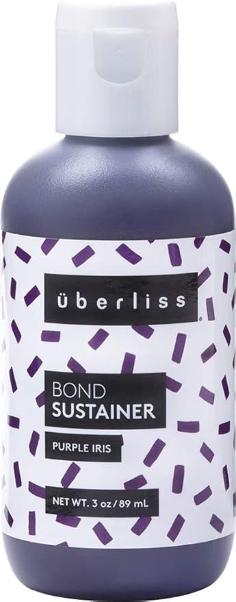 Uberliss Bond Sustainer Color (Purple Iris) 3.7oz - Color Depositing Conditioner - Semi Permanent Direct Dye - Rebuild Broken Bonds - For Healthy Hair