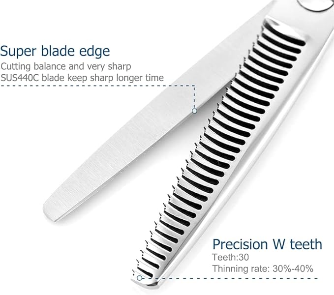 Thinning Shears for Men 6 Inch Hair Cutting Scissors Hair Thinning Scissors Thinning Shears KINSARO for Hairdresser Barber or Home Use